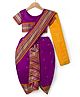 Bhartiya Paridhan Silk Woven Half sleeves Saree & Blouse With Polka Dot Zaari Work - Magenta