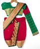 Bhartiya Paridhan Silk Woven Half Sleeves Saree with Zari Detailing - Dark Pink