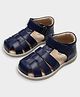 Mi Arcus Solid Strap Detailed Velcro Closure Sandals - Blue