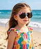 Babyhug Solid Coloured Sunglasses With Bow Applique - Black & Pink