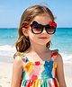 Babyhug Free Size Kitty Face Sunglasses With Bow Applique - Black & Red
