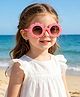 Babyhug Free Size Solid Color Floral Shaped Sunglasses - Pink