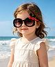 Babyhug Solid Coloured  Sunglasses With Applique -Black