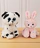 Dukiekooky 20 cm Kids Super Cute & Adorable Bunny & Puppy Soft Toy- Pink