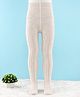 Mustang Cotton Knit Full Length Tights With DC Cable Design - Off White