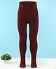 Mustang Cotton Classic Knit Full Length Tights with Cable Knit - Maroon