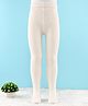 Mustang Cotton Knit Full Length Tights - Off White