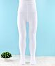 Mustang Cotton Blossom Knit Full Length Solid Footed Tights - White