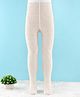 Mustang Cotton Knit Full Length Blossom Tights - Off White