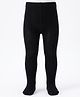 Mustang Cotton Blossom Knit Full Length Solid Footed Tights - Black