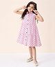 StyloBug Woven Sleeveless Polka Dots Printed Dress - Pink