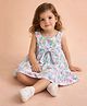 StyloBug Cotton Woven Sleeveless Floral Printed Dress - Multi Colour