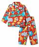 Babyhug Cotton Knit Full Sleeves Shirt & Pyjama Night Suit Co-ords With Animal Print - Red