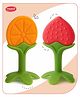 Aditi Toys Baby Silicone Teether & Fruit Teether Pack of 2 - Multicolour