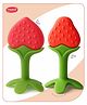 Aditi Toys Baby Silicone Teether Fruit Teether for Toddlers 100% Food Grade Silicone Teether Non Toxic & Latex Free Suitable for Kids Above 3 Months BIS Approved- Pink & Red