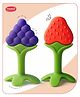 Aditi Toys Baby Silicone Teether & Fruit Teether Pack of 2 - Multicolour