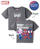 Bonfino Marvel 100% Cotton Knit Half Sleeves T-Shirt With Spider-Man Graphic - Grey