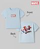 Bonfino Marvel Cotton Interlock knit Half Sleeves T-Shirt with  Front & Back Spider-Man Print - Sky Blue