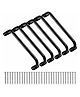 REZNOR 19-inch Long Metal Playground Handles for Safe and Sturdy Backyard Monkey Bars, Black, Pack of 6