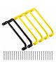 REZNOR 19-inch Long Metal Playground Handles for Safe and Sturdy Backyard Monkey Bars, Black/Yellow, Pack of 6