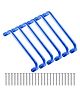 REZNOR 19-inch Long Metal Playground Handles for Safe and Sturdy Backyard Monkey Bars, Blue, Pack of 6