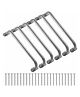 REZNOR 19-inch Long Metal Playground Handles for Safe and Sturdy Backyard Monkey Bars, Grey, Pack of 6