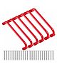 REZNOR 19-inch Long Metal Playground Handles for Safe and Sturdy Backyard Monkey Bars, Red, Pack of 6