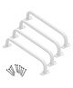 REZNOR 19-inch Long Metal Playground Handles for Safe and Sturdy Backyard Monkey Bars, White, Pack of 4