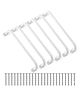 REZNOR 19-inch Long Metal Playground Handles for Safe and Sturdy Backyard Monkey Bars White, Pack of 6