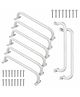 REZNOR 19-inch Long Metal Playground Handles for Safe and Sturdy Backyard Monkey Bars, White, Pack of 8