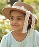 Priaansha Knit Creation Adjustable Lace Ribbon Detailed Straw Hat - Light Brown - Circumference 50 Cms