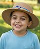 Priaansha Creation Knit Adjustable Rainbow Rocket Ribbon Detailed Straw Hat - Light Brown - Circumference 50 Cms