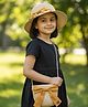 Priaansha Creation Knit Bow  Applique Detailed Straw Hat With Sling Bag - Yellow - Circumference - 50 Cms