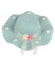 Priaansha Creation Knit Floral Applique Detailed Hat - Aqua Blue - Circumference 50 Cm