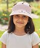 Priaansha Creation Knit Animal Face Designed Ear Applique Detailed Visor - Pink - Circumference 50 Cms