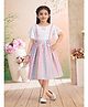 Aarika Cotton Woven Half Sleeves Checked & Bow Applique Detailed Dress - Pink