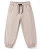 Olio Kids Cotton Woven Full Length Solid Trouser - Grey