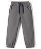 Olio Kids Cotton Woven Full Length Solid Pant - Grey