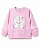 Olio Kids Looper Knit Full Sleeves Winter T-Shirt with Polka Dot Print & Frill Detailing -Pink