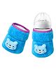 The Little Looker Plush Cotton Bottle Cover Wide Neck  Blue - Fits 125ml Bottle (Cartoon Print May Very)
