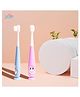 THE LITTLE LOOKERS Baby Toothbrush I Supersoft Bristles & Section Cup Base Tooth Brush for Kids/Babies/Toddlers Pack of 2 - Pink & Aqua