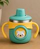 THE LITTLE LOOKERS Stainless Steel Insulated Hot & Cold Sipper Bottle Double Wall & Vacuuming Sipper Cups With Straw Dino Print 260 ml - Green & Yellow