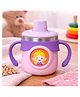 THE LITTLE LOOKERS Stainless Steel Insulated Hot & Cold Sipper Bottle Double Wall & Vacuuming Sipper Cups With Straw Dino Print 260 ml - Purple & Pink