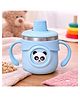 THE LITTLE LOOKERS Stainless Steel Insulated Hot & Cold Sipper Bottle Double Wall & Vacuuming Sipper Cups With Straw Dino Print 260 ml - Light Blue