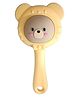 The little lookers Baby Silicone Teether Cum Rattle Safe, Soothing & Fun For Teething Infants - Yellow & Tan