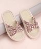 KIDLINGSS Stones Embellished Strap Detailed Slip On Sandals - Pink