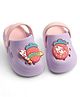 KIDLINGSS Bunny & Strawberry Applique Detailed Perforated Slingback Clogs - Purple