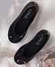 Kidsville Sequins Embellished Bow Applique Detailed Ballerinas - Black