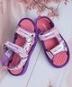 Kidsville Sanrio Featuring Hello Kitty Designed Velcro Closure Sandals - Purple