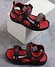 Kidsville Marvel Featuring Spiderman Designed Velcro Closure Sandals - Black